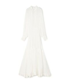 TOMORROWLAND / トゥモローランド ロング・マキシ丈ワンピース | シルクシフォン ラッフルマキシワンピース