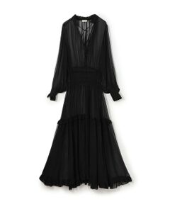 TOMORROWLAND / トゥモローランド ロング・マキシ丈ワンピース | シルクシフォン ラッフルマキシワンピース