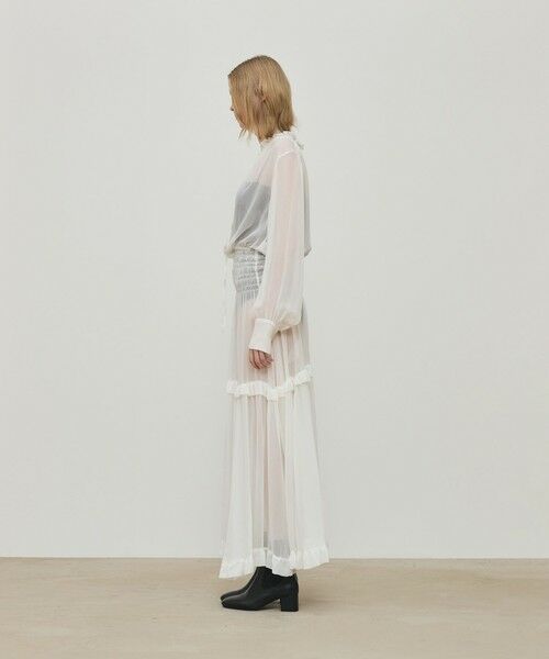 TOMORROWLAND / トゥモローランド ロング・マキシ丈ワンピース | シルクシフォン ラッフルマキシワンピース | 詳細2