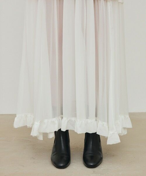 TOMORROWLAND / トゥモローランド ロング・マキシ丈ワンピース | シルクシフォン ラッフルマキシワンピース | 詳細6