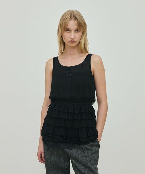 TOMORROWLAND / トゥモローランド シャツ・ブラウス | シルクシフォン ペプラムブラウス | 詳細2