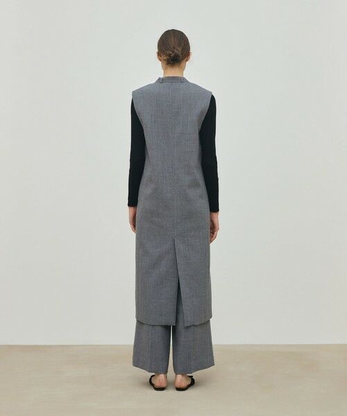 TOMORROWLAND / トゥモローランド ロング・マキシ丈ワンピース | ウールジョーゼット Vネックワンピース | 詳細3