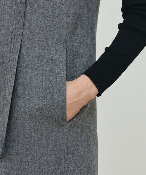 TOMORROWLAND / トゥモローランド ロング・マキシ丈ワンピース | ウールジョーゼット Vネックワンピース | 詳細6