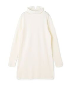 TOMORROWLAND / トゥモローランド ミニ丈・ひざ丈ワンピース | ウーステッドウールファインリブ タートルネックワンピース