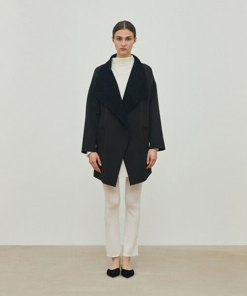 TOMORROWLAND / トゥモローランド ミニ丈・ひざ丈ワンピース | ウーステッドウールファインリブ タートルネックワンピース | 詳細1