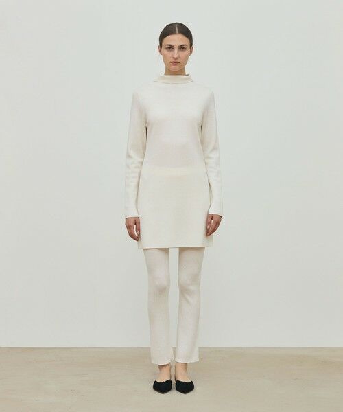 TOMORROWLAND / トゥモローランド ミニ丈・ひざ丈ワンピース | ウーステッドウールファインリブ タートルネックワンピース | 詳細2