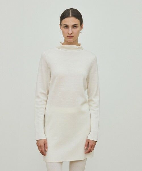 TOMORROWLAND / トゥモローランド ミニ丈・ひざ丈ワンピース | ウーステッドウールファインリブ タートルネックワンピース | 詳細3