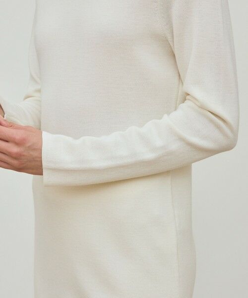 TOMORROWLAND / トゥモローランド ミニ丈・ひざ丈ワンピース | ウーステッドウールファインリブ タートルネックワンピース | 詳細7