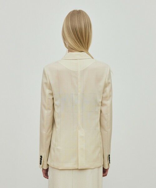 TOMORROWLAND / トゥモローランド テーラードジャケット | アキハチェックウール ラウンドラペルシングルジャケット | 詳細4