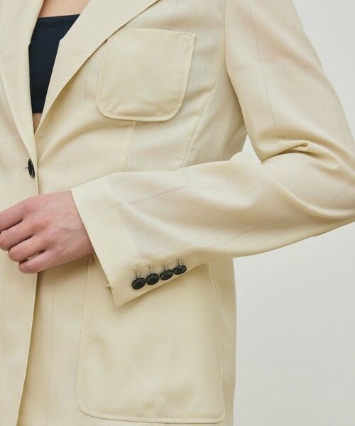 TOMORROWLAND / トゥモローランド テーラードジャケット | アキハチェックウール ラウンドラペルシングルジャケット | 詳細7