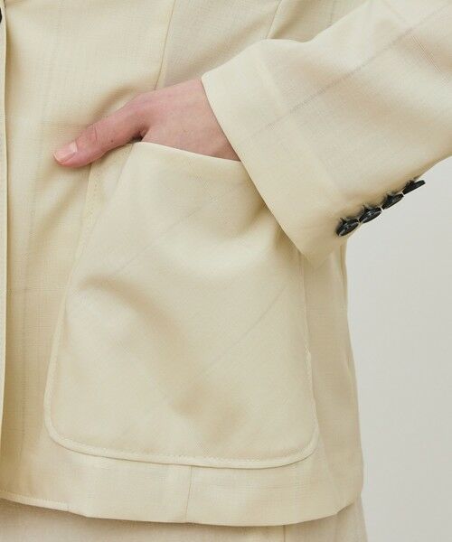 TOMORROWLAND / トゥモローランド テーラードジャケット | アキハチェックウール ラウンドラペルシングルジャケット | 詳細9