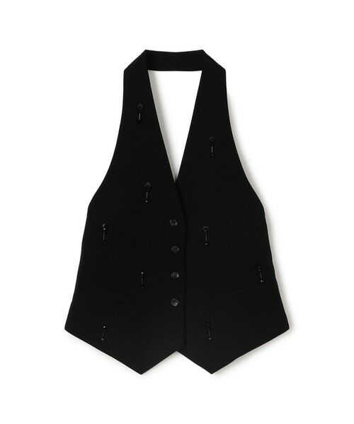 TOMORROWLAND/トゥモローランド ソフトウールオックスフォード ホルターウエストコート 19 ブラック F