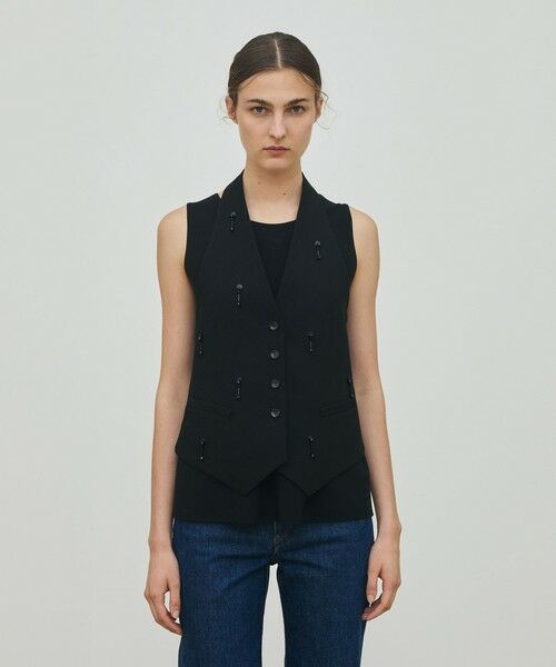 TOMORROWLAND / トゥモローランド ベスト | ソフトウールオックスフォード ホルターウエストコート | 詳細2