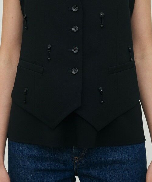 TOMORROWLAND / トゥモローランド ベスト | ソフトウールオックスフォード ホルターウエストコート | 詳細8
