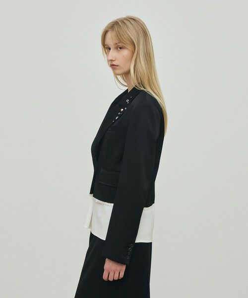 TOMORROWLAND / トゥモローランド テーラードジャケット | レーヨンサテン クロップドジャケット | 詳細3