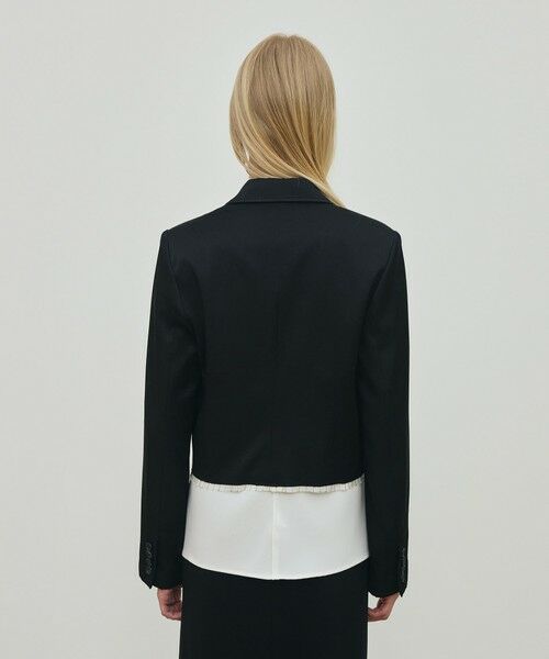 TOMORROWLAND / トゥモローランド テーラードジャケット | レーヨンサテン クロップドジャケット | 詳細4