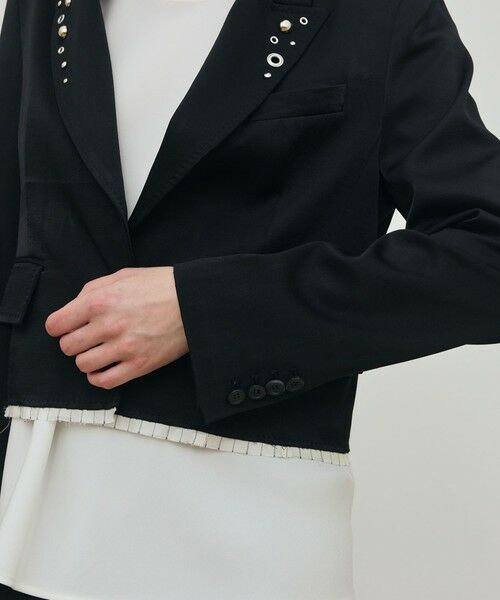 TOMORROWLAND / トゥモローランド テーラードジャケット | レーヨンサテン クロップドジャケット | 詳細7
