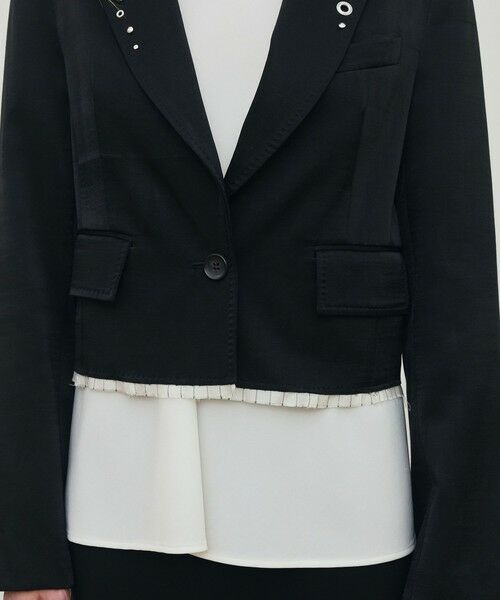 TOMORROWLAND / トゥモローランド テーラードジャケット | レーヨンサテン クロップドジャケット | 詳細8