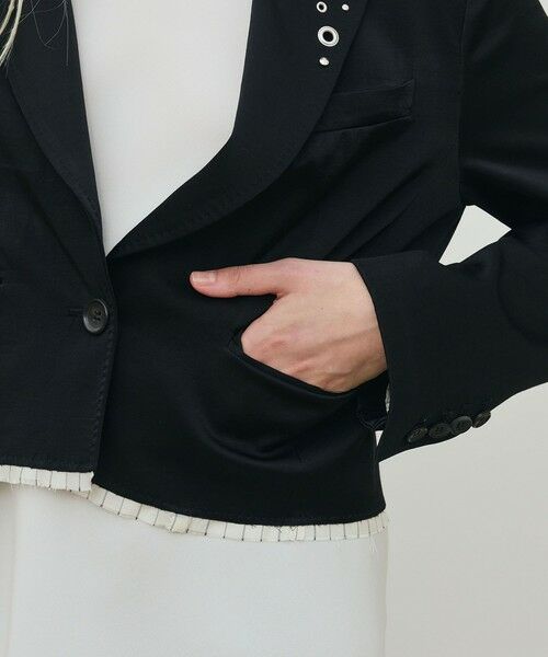 TOMORROWLAND / トゥモローランド テーラードジャケット | レーヨンサテン クロップドジャケット | 詳細9