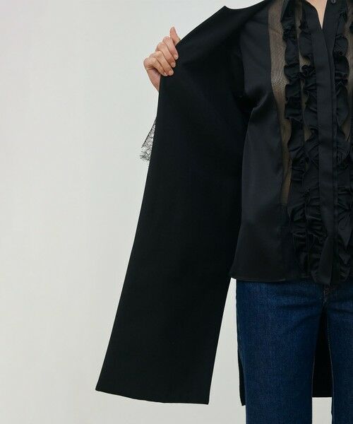 TOMORROWLAND / トゥモローランド ベスト | ウールファブリックコンビ ロングジレ | 詳細5