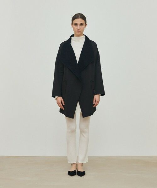 TOMORROWLAND / トゥモローランド その他アウター | ヘリンボーンダブルフェイス トライアングルカラーコート | 詳細1