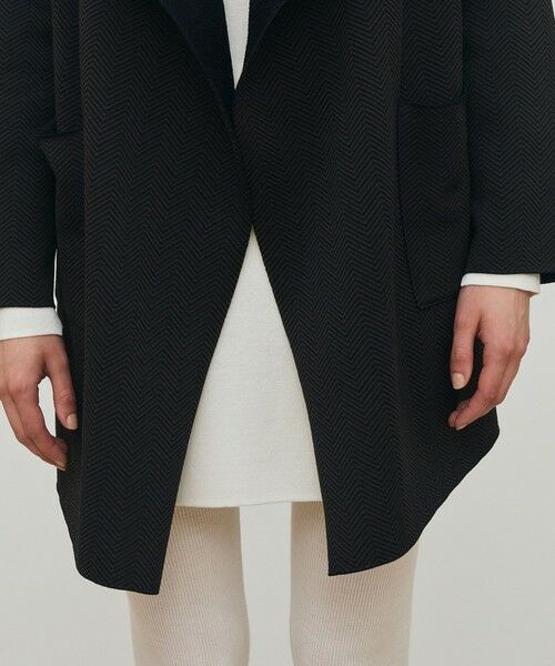 TOMORROWLAND / トゥモローランド その他アウター | ヘリンボーンダブルフェイス トライアングルカラーコート | 詳細9