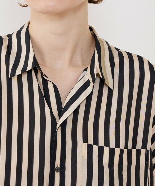 TOMORROWLAND / トゥモローランド シャツ・ブラウス | シルクハブタエストライププリント アシンメトリーヘムシャツ | 詳細5