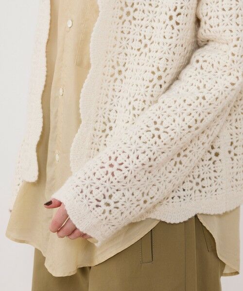 TOMORROWLAND / トゥモローランド ニット・セーター | カシミヤレース フロントオープンカーディガン | 詳細6