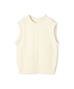 TOMORROWLAND / トゥモローランド ベスト | ウールヘンプケーブル クルーネックベスト