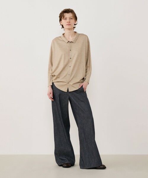 TOMORROWLAND / トゥモローランド シャツ・ブラウス（半袖以外） | ウォッシャブルウールジャージー ドルマンスリーブシャツ | 詳細1