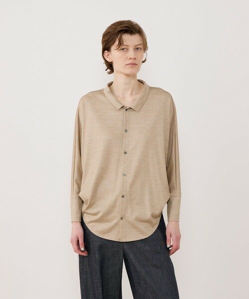 TOMORROWLAND / トゥモローランド シャツ・ブラウス（半袖以外） | ウォッシャブルウールジャージー ドルマンスリーブシャツ | 詳細2