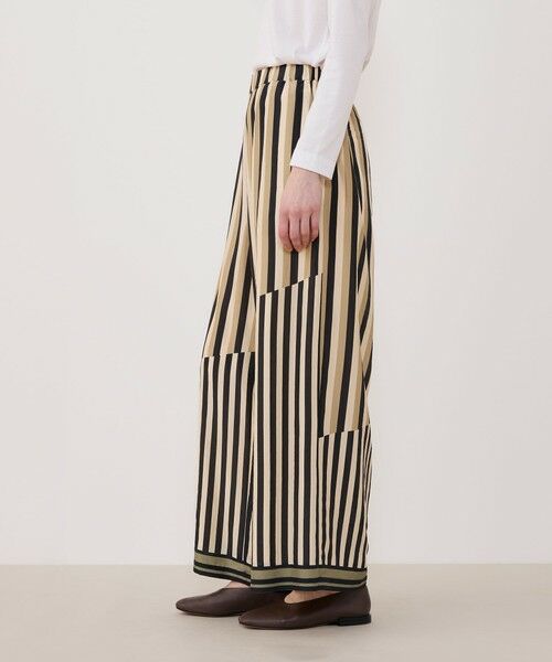 TOMORROWLAND / トゥモローランド その他パンツ | シルクハブタエストライププリント ワイドイージーパンツ | 詳細3
