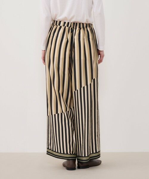 TOMORROWLAND / トゥモローランド その他パンツ | シルクハブタエストライププリント ワイドイージーパンツ | 詳細4