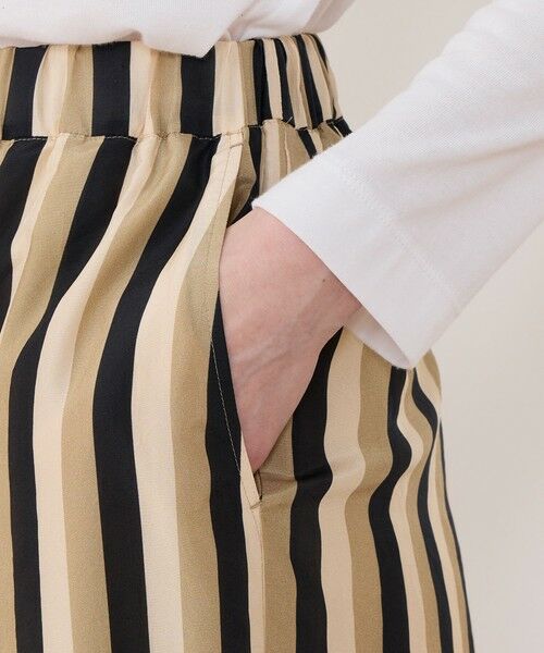 TOMORROWLAND / トゥモローランド その他パンツ | シルクハブタエストライププリント ワイドイージーパンツ | 詳細7