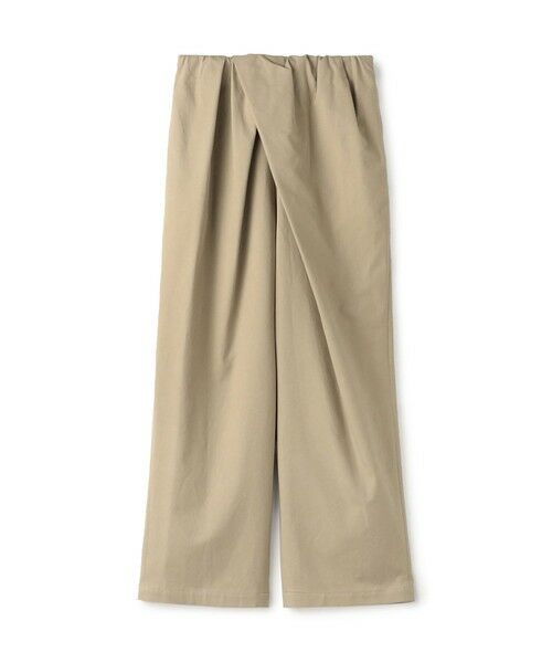 TOMORROWLAND/トゥモローランド ノンマーセライズドコットン アシンメトリーパンツ 43 ベージュ 36(9号)
