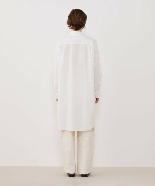 TOMORROWLAND / トゥモローランド チュニック | クリスプライトコットン レイヤードロングシャツ | 詳細3
