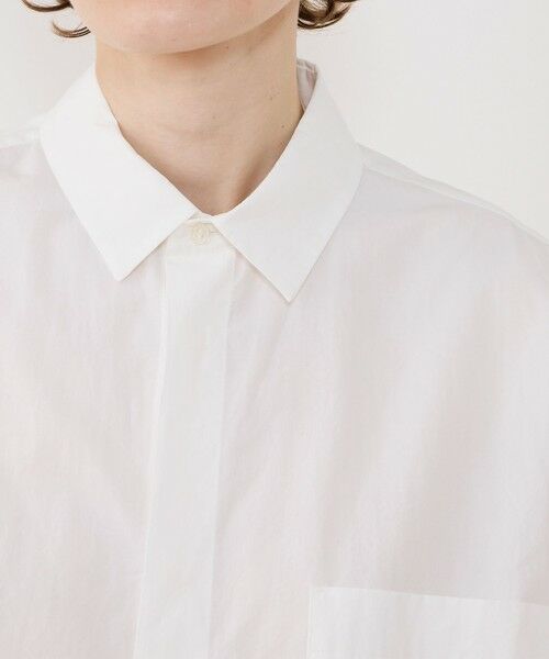 TOMORROWLAND / トゥモローランド チュニック | クリスプライトコットン レイヤードロングシャツ | 詳細4