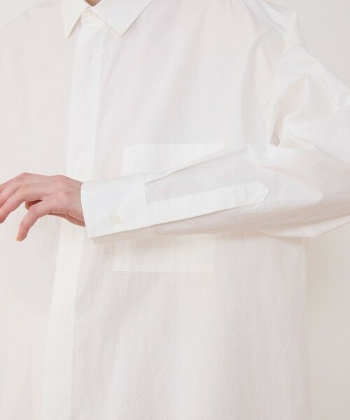 TOMORROWLAND / トゥモローランド チュニック | クリスプライトコットン レイヤードロングシャツ | 詳細5
