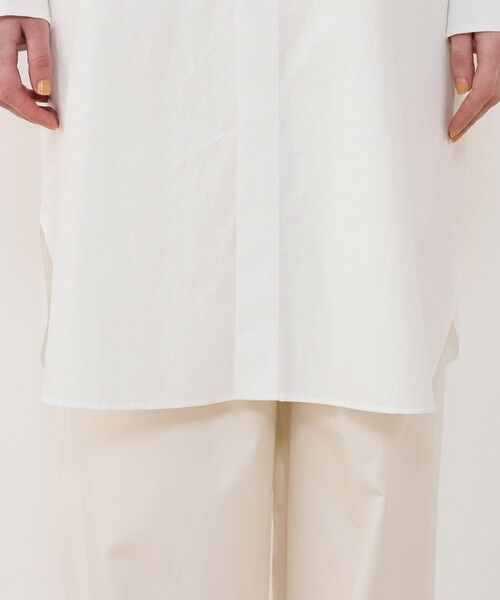 TOMORROWLAND / トゥモローランド チュニック | クリスプライトコットン レイヤードロングシャツ | 詳細6