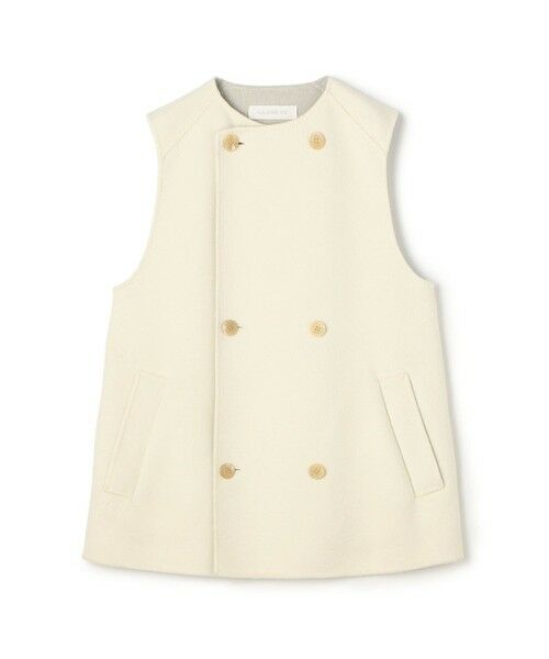 TOMORROWLAND/トゥモローランド ウールダブルフェイス トレンチベスト 11 ホワイト F