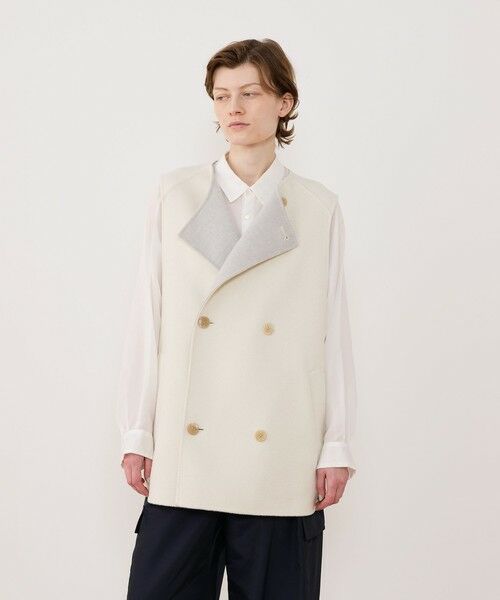 TOMORROWLAND / トゥモローランド ベスト | ウールダブルフェイス トレンチベスト | 詳細2