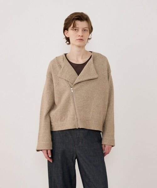 TOMORROWLAND / トゥモローランド ブルゾン | カシミヤペーパー ライダースジャケット | 詳細2