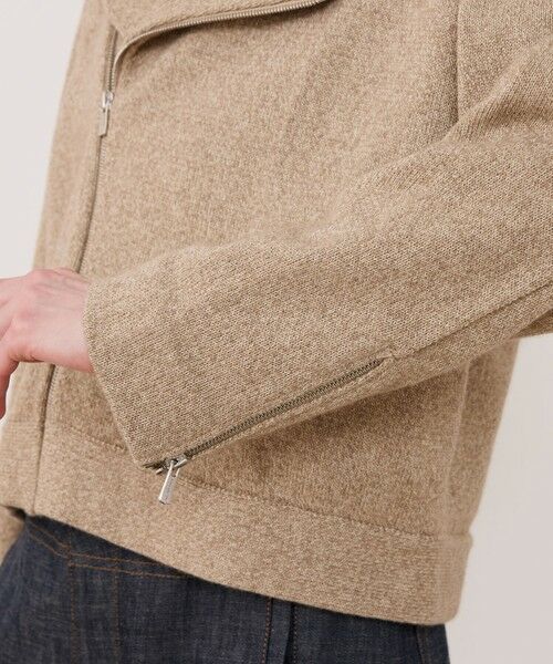 TOMORROWLAND / トゥモローランド ブルゾン | カシミヤペーパー ライダースジャケット | 詳細7