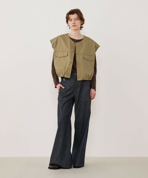 TOMORROWLAND / トゥモローランド ベスト | クラシカルギャバジン オーバルベスト | 詳細1