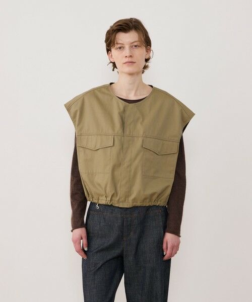 TOMORROWLAND / トゥモローランド ベスト | クラシカルギャバジン オーバルベスト | 詳細2