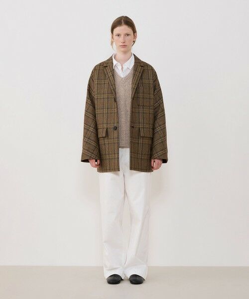 TOMORROWLAND / トゥモローランド その他アウター | チェビオットツイード ドルマンスリーブコート | 詳細1
