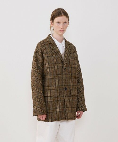 TOMORROWLAND / トゥモローランド その他アウター | チェビオットツイード ドルマンスリーブコート | 詳細2
