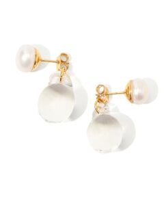 januka×TOMORROWLAND 3連シェルパールピアス TOMORROWLAND｜【別注】januka*TOMORROWLAND 3シェルパール