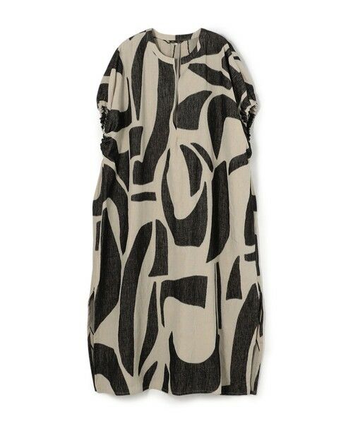 TOMORROWLAND / トゥモローランド ミニ丈・ひざ丈ワンピース | HAVERSACK リネンジャカード ワンピース(42 ライトベージュ系)