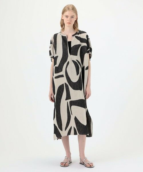 TOMORROWLAND / トゥモローランド ミニ丈・ひざ丈ワンピース | HAVERSACK リネンジャカード ワンピース | 詳細1